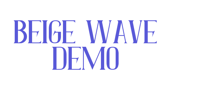 Beige Wave Demo Font