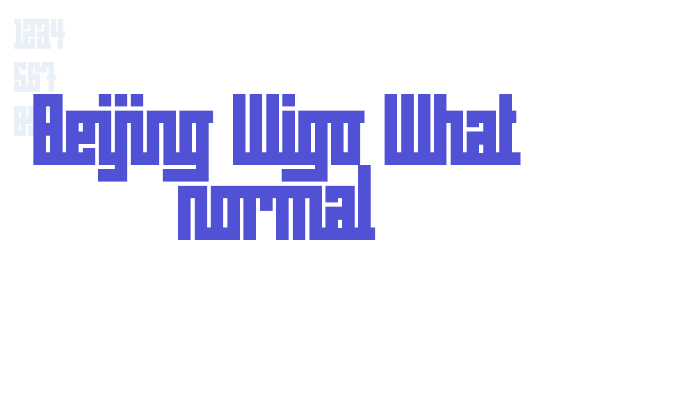 Beijing Wigo What normal-font-download