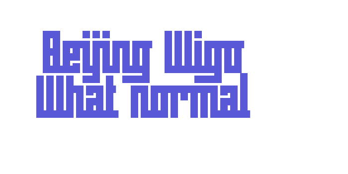 Beijing Wigo What normal Font