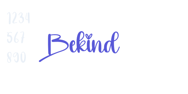 Bekind font free