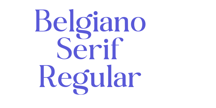 Belgiano Serif Regular Font