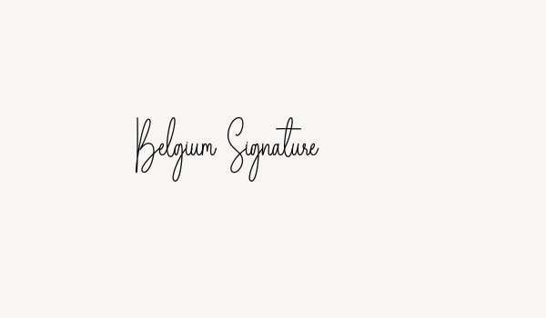 Belgium Signature Font