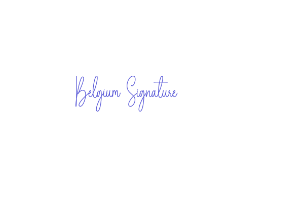 Belgium Signature Font