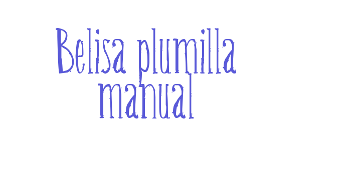 Belisa plumilla manual Font