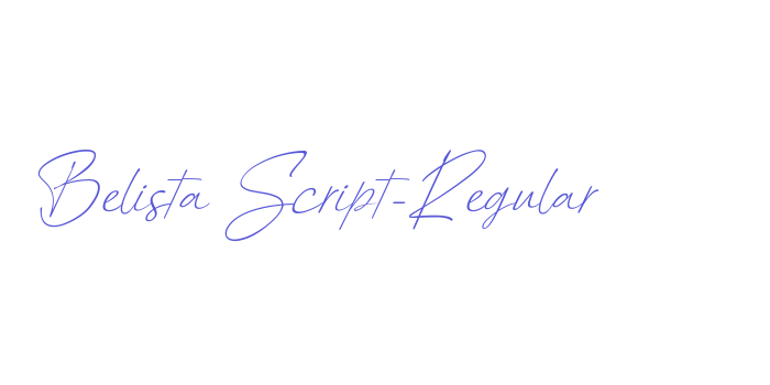 Belista Script-Regular Font