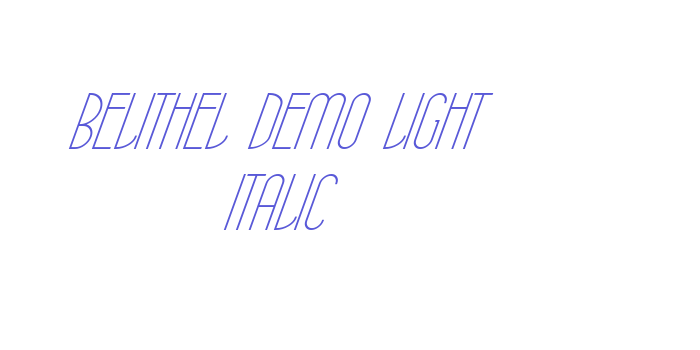 Belithel Demo Light Italic Font Download