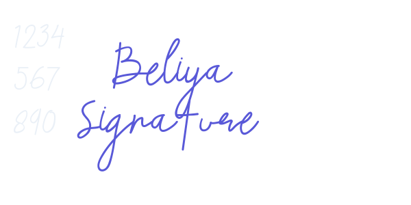 Beliya Signature font free