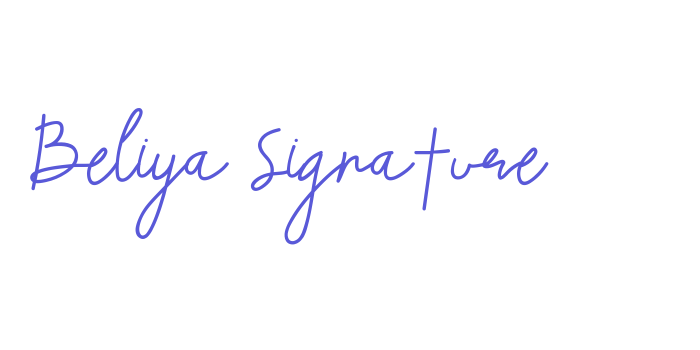 Beliya Signature Font Download