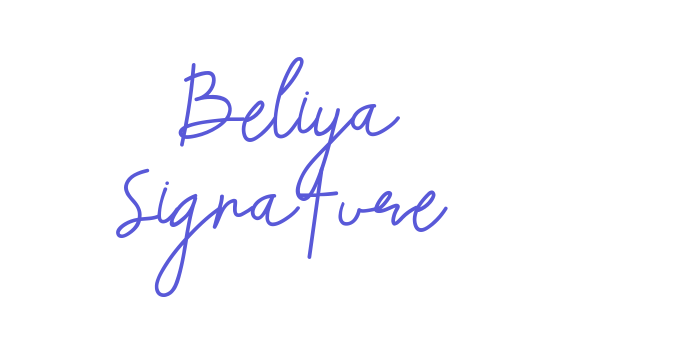 Beliya Signature Font