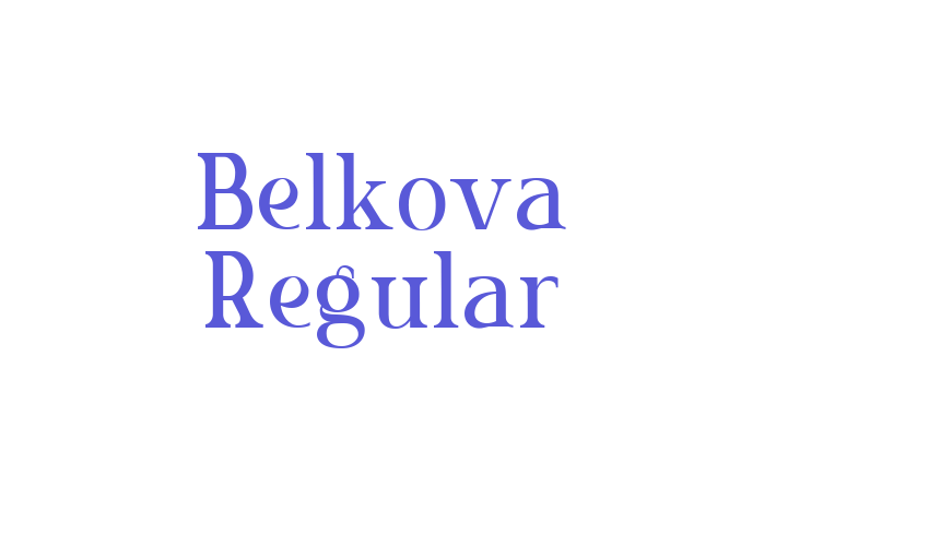 Belkova Regular Font