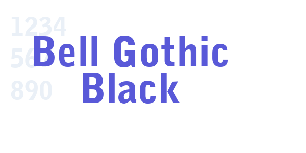 Bell Gothic Black font