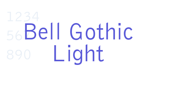 Bell Gothic Light font