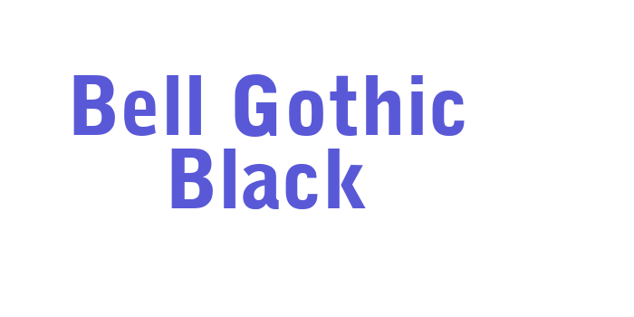 Bell Gothic Black Font Download