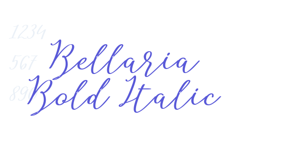 Bellaria Bold Italic font free