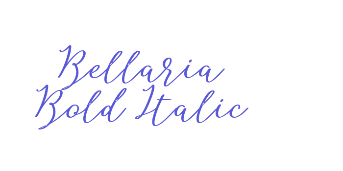 Bellaria Bold Italic Font Download