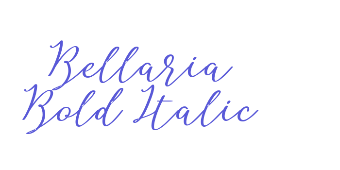 Bellaria Bold Italic Font