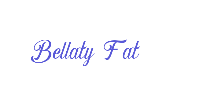 Bellaty Fat Font