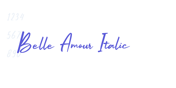 Belle Amour Italic font