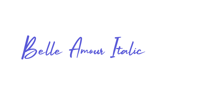 Belle Amour Italic Font Download