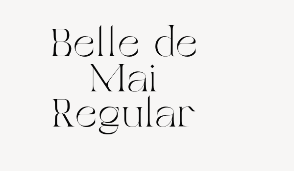 Belle de Mai Regular Font