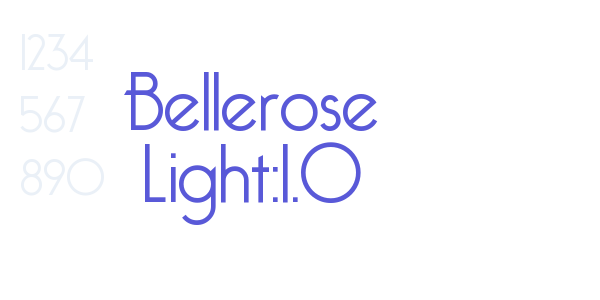 Bellerose Light:1.0 font free