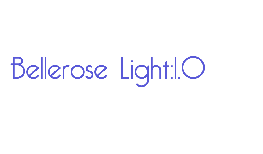 Bellerose Light:1.0 Font Download