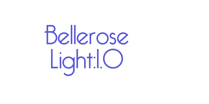 Bellerose Light:1.0 Font Download