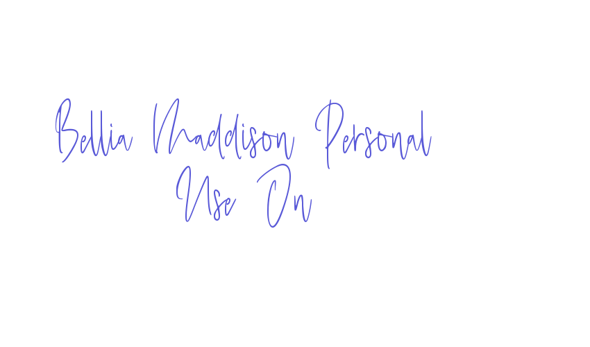 Bellia Maddison Personal Use On Font Download