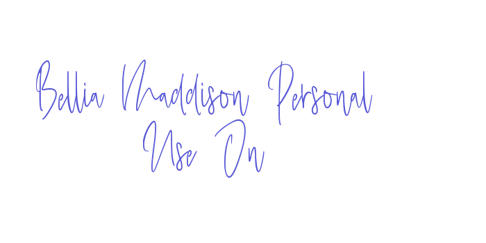 Bellia Maddison Personal Use On Font Download