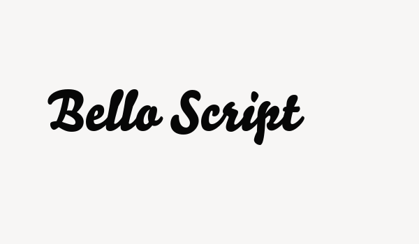 Bello Script Font