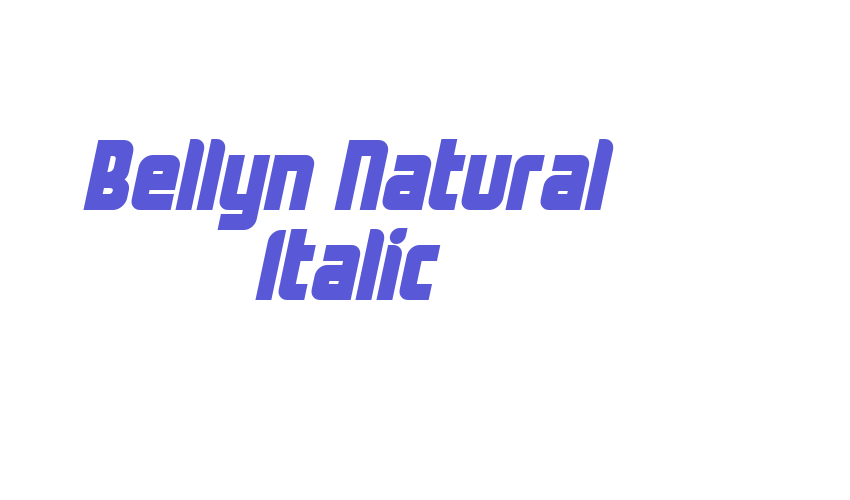 Bellyn Natural Italic Font