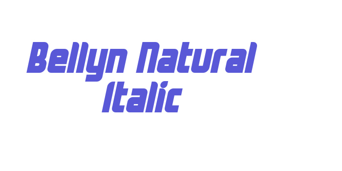 Bellyn Natural Italic Font Download