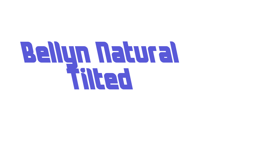 Bellyn Natural Tilted Font Download