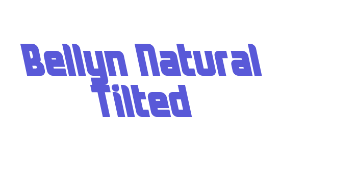 Bellyn Natural Tilted Font Download