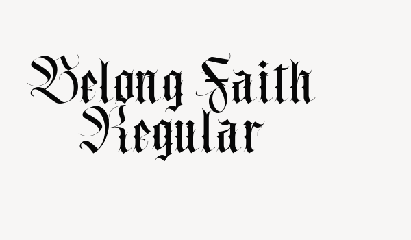 Belong Faith Regular Font