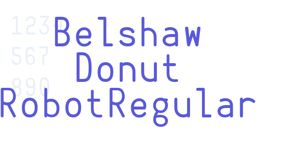 Belshaw Donut RobotRegular font free