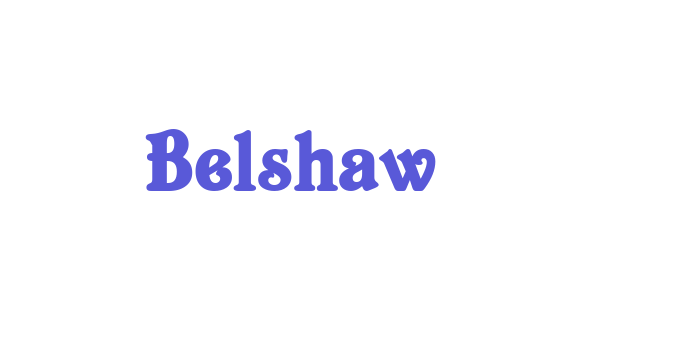 Belshaw Font Download