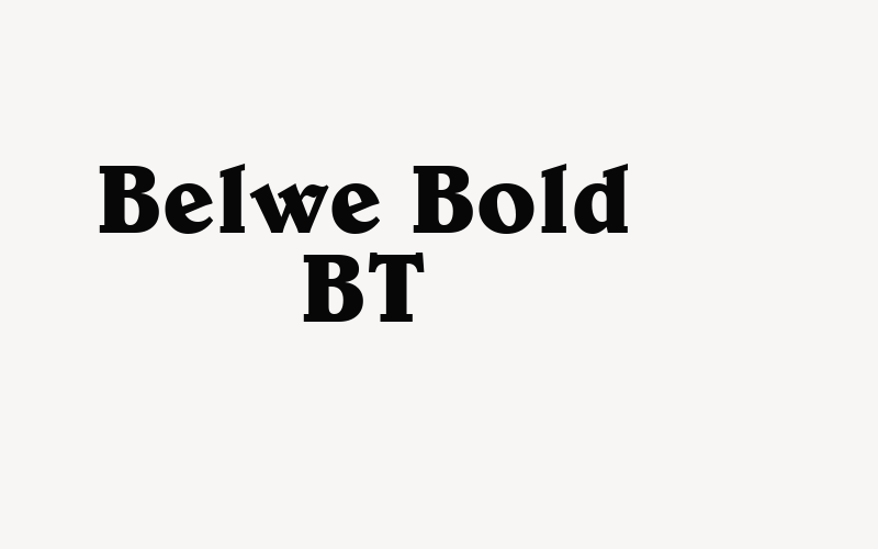 Belwe Bold BT Font