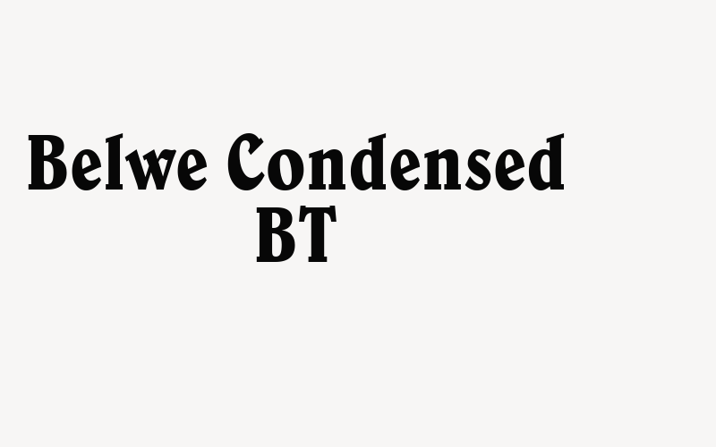 Belwe Condensed BT Font