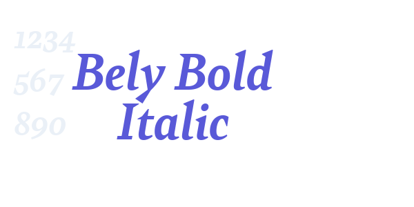 Bely Bold Italic font free