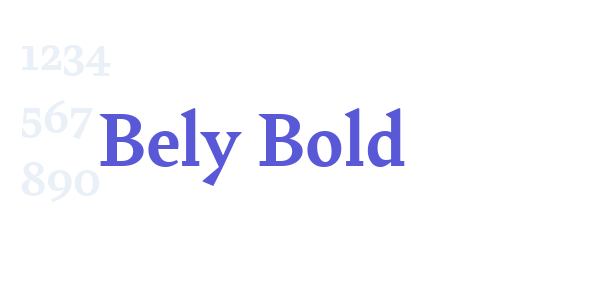 Bely Bold font free