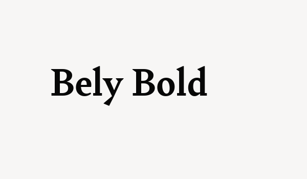 Bely Bold Font