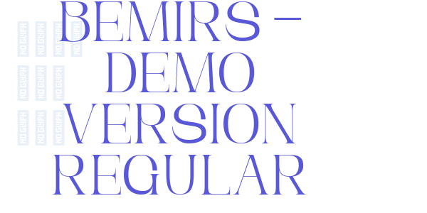 Bemirs – Demo Version Regular font free