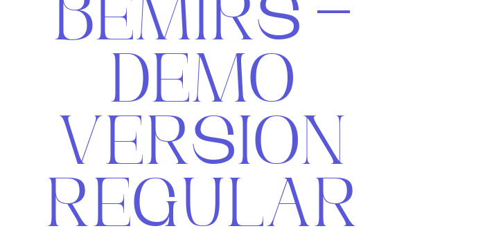 Bemirs – Demo Version Regular Font