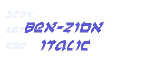 Ben-Zion Italic font free