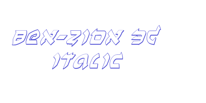 Ben-Zion 3D Italic Font Download