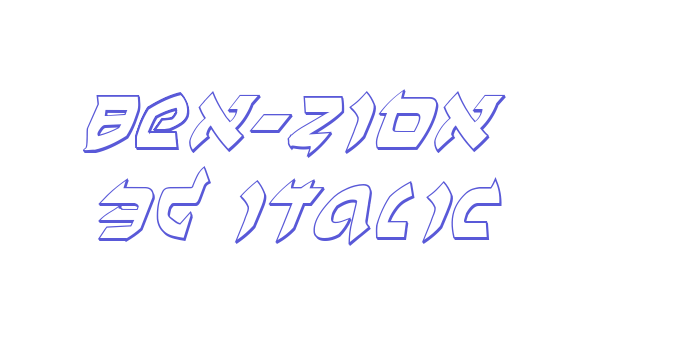 Ben-Zion 3D Italic Font