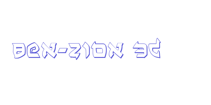 Ben-Zion 3D Font Download