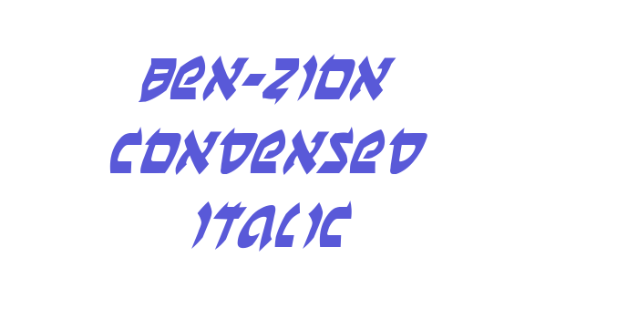 Ben-Zion Condensed Italic Font Download