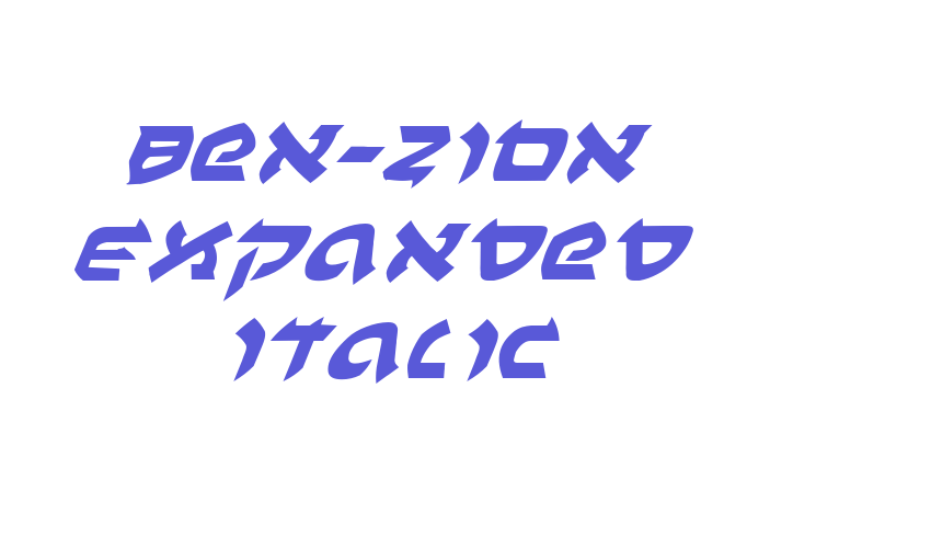 Ben-Zion Expanded Italic Font